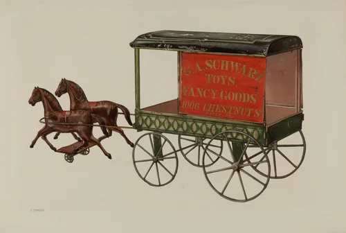 Toy Wagon by Philip Johnson, index of american design, 1935-1942