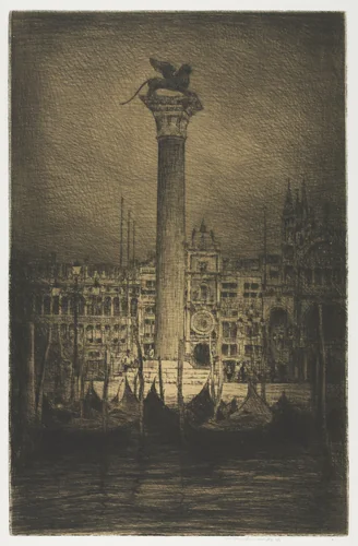 St. Mark's Piazza by Mortimer Menpes, print, 1910