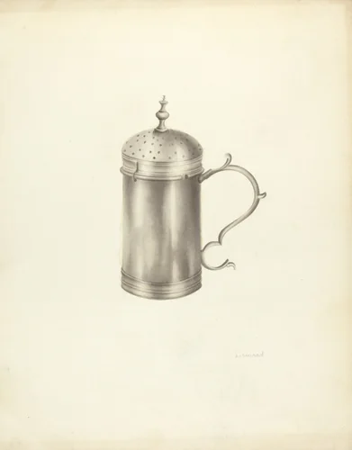 Silver Salt Cellar by Sidney Liswood, index of american design, 1938