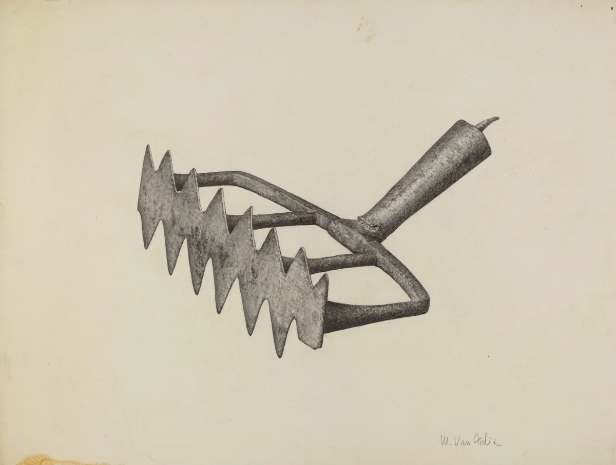 Oven Scraper by Maurice Van Felix, index of american design, 1940