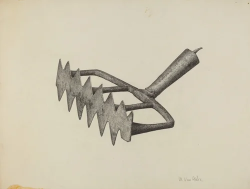 Oven Scraper by Maurice Van Felix, index of american design, 1940