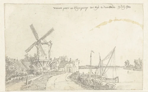 Wijk bij Duurstede by Jan de Beijer, drawing, 1750