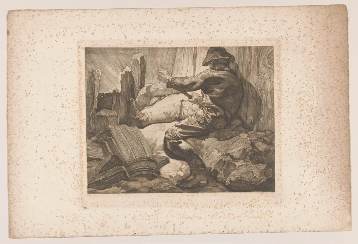 Wrikkende arbeider by Johannes Josephus Aarts, print, 1881-1934
