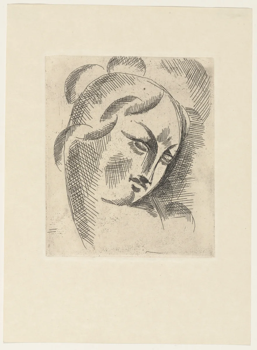 Female Head from The Drypoints of Elie Nadelman by Elie Nadelman, print, 1951