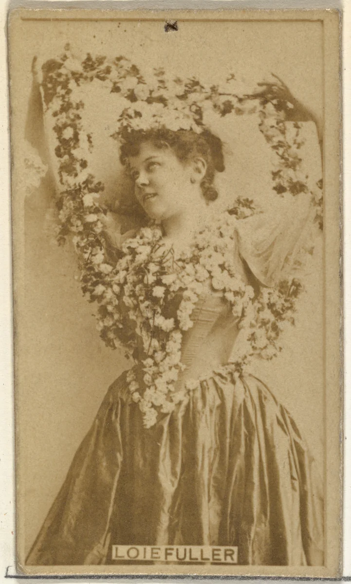 Loie Fuller, from the Actors and Actresses series (N145-8) issued by Duke Sons & Co. to promote Duke Cigarettes by W. Duke, Sons & Co., photograph, 1890-1895