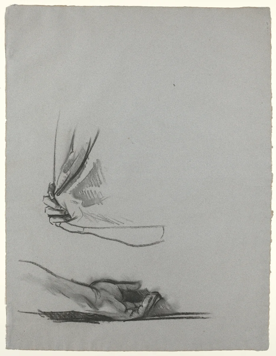 Studies of Hands by John Singer Sargent, drawing, 1856-1925