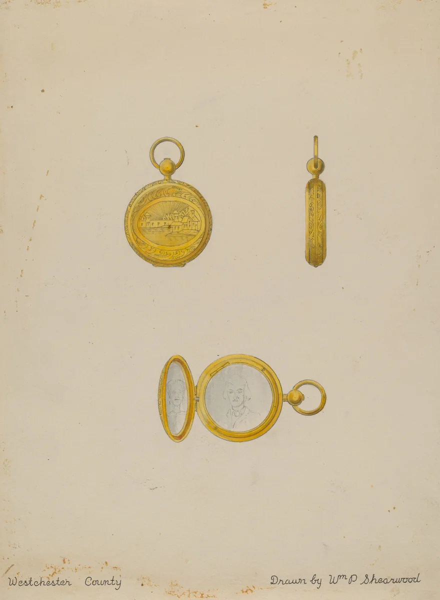 Watch Chain Locket by William P. Shearwood, index of american design, 1935-1942
