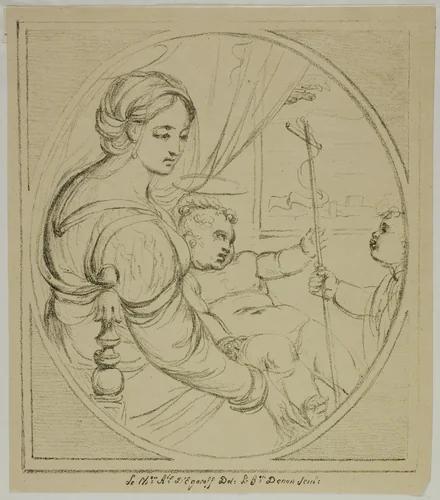 Virgin in a Chair by Dominique Vivant Denon, print, 1817-1820