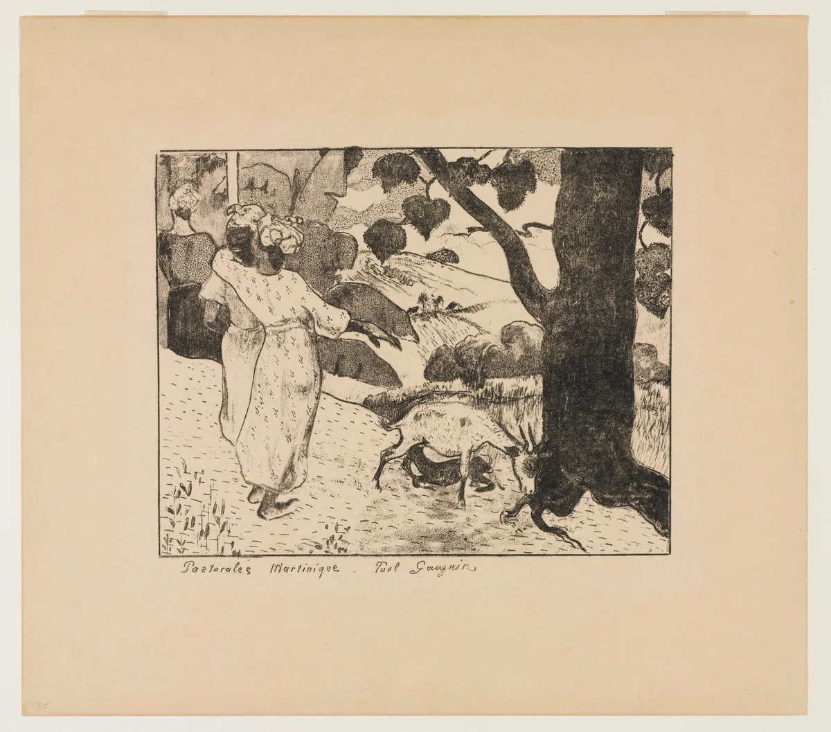 Pastoral in Martinique (Pastorales Martinique) by Paul Gauguin, print, 1889