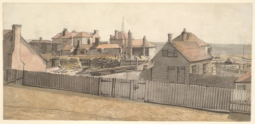 Fishermen's cottages at Hastings by William Henry Hunt, drawing, 1815-1825