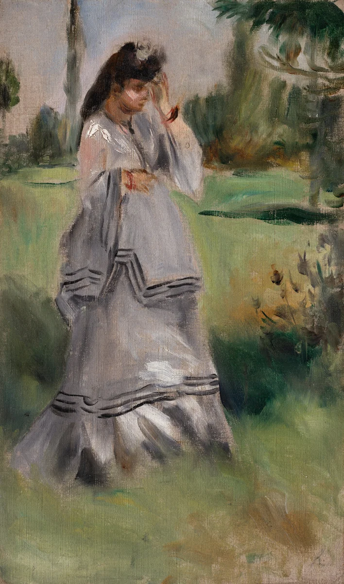 Woman in a Park by Auguste Renoir, painting, 1866