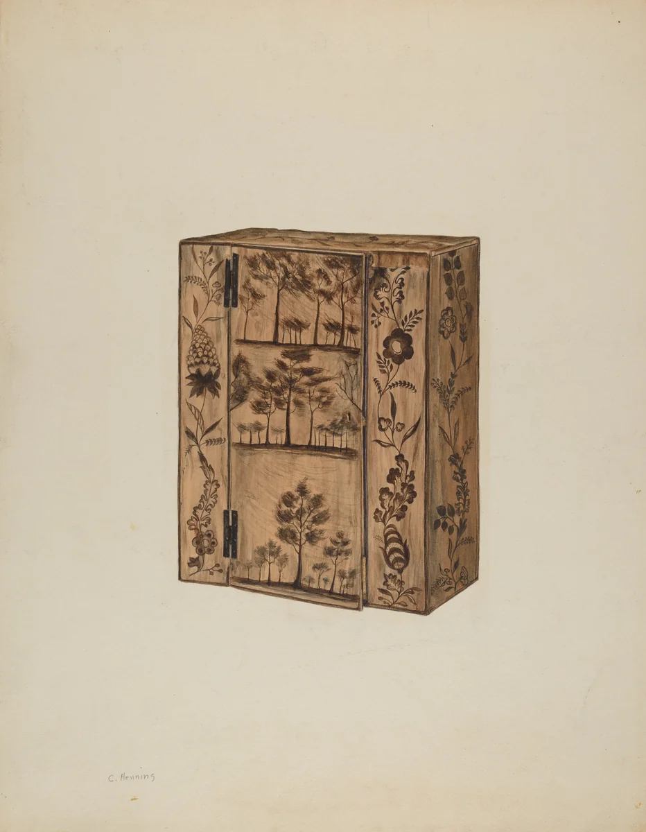 Cupboard by Charles Henning, index of american design, 1938