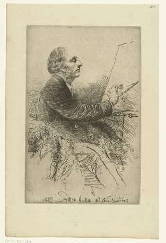 Zelfportret van Francis Seymour-Haden by Francis Seymour-Haden, print, 1880