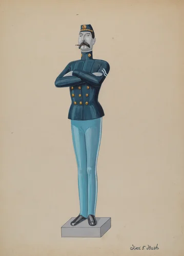 Cigar Store Soldier by Rex F. Bush, index of american design, 1936
