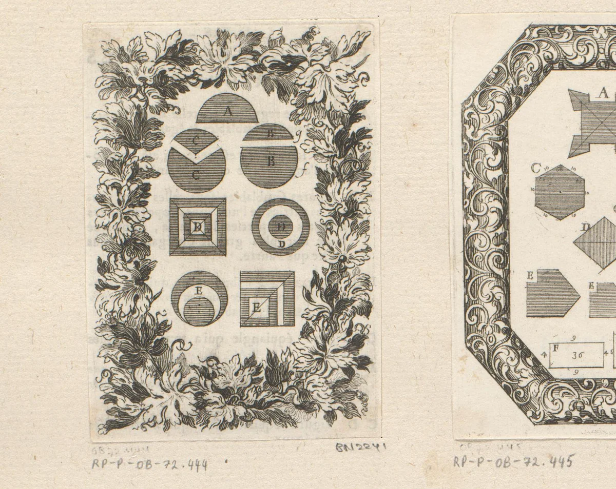 Samengestelde figuren by Sébastien Leclerc, print, 1669
