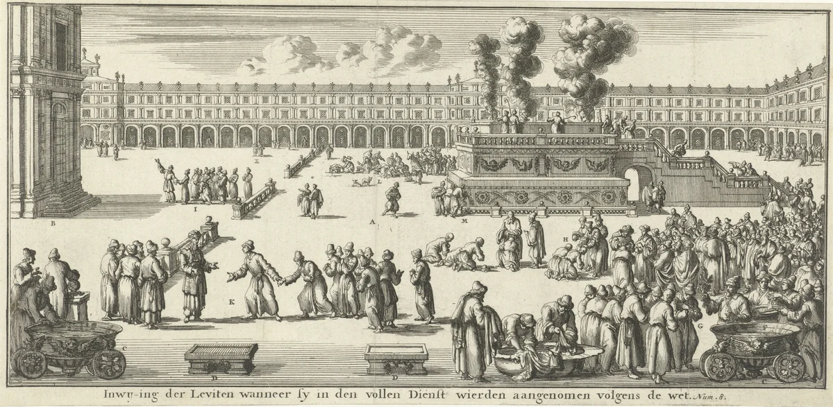 Wijding van de Levieten by Jan Luyken, print, 1683