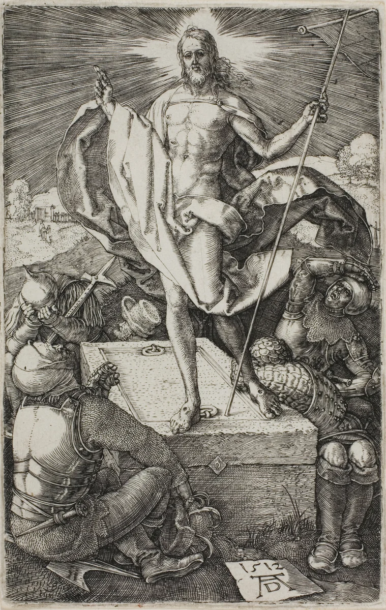 Resurrection, from The Engraved Passion by Albrecht Dürer, print, 1512