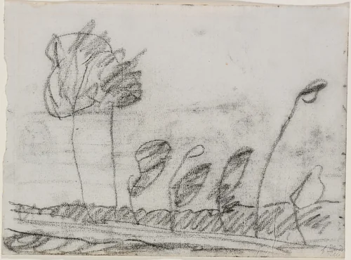 Seven Trees by Paula Modersohn-Becker, drawing, 1900-1902