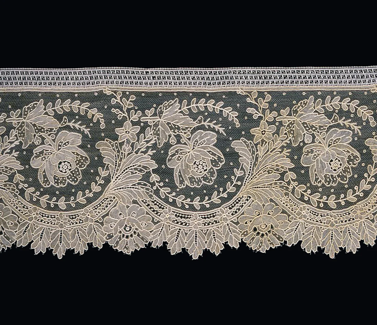 Flounce by Belgium, textile, 1875-1900