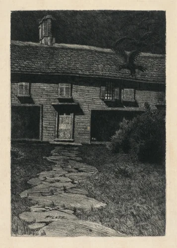 The Witch's House in Salem by Karl Friedrich Wilhelm Mielatz, print