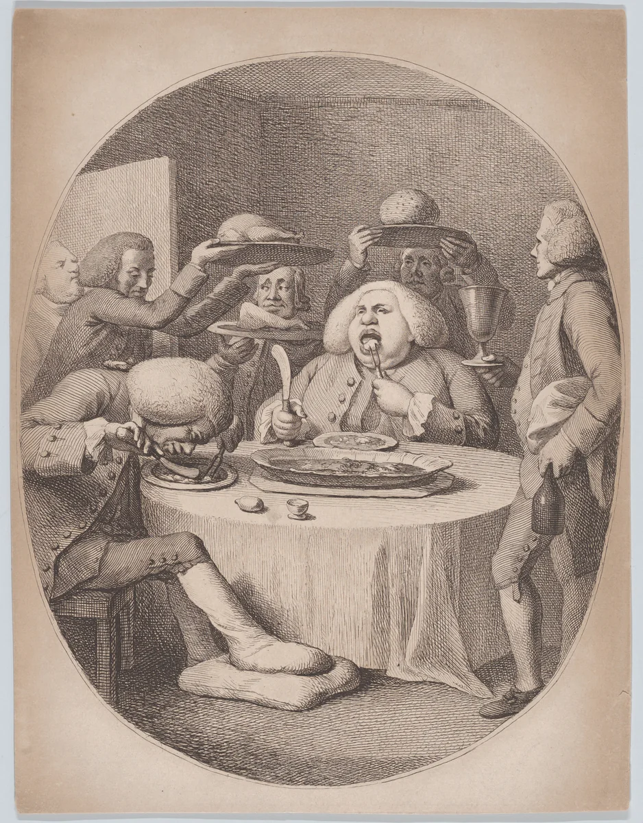 Les Gourmands by anonymous, print, 1780-1820