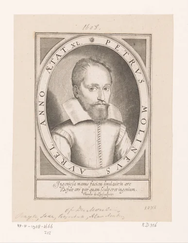 Portret van Pierre du Moulin by Unknown, print, 1576-1614