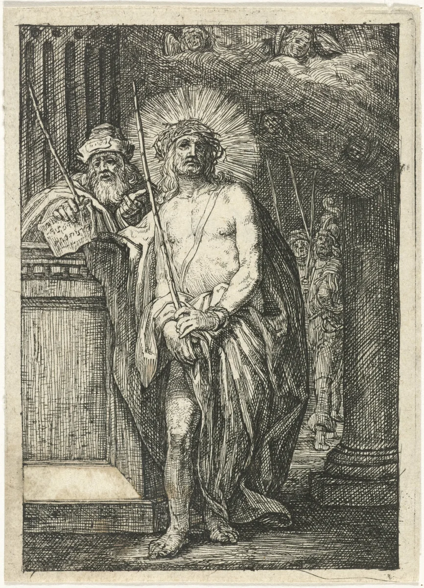 Christus met de doornenkroon by Jacob Lois, print, 1643