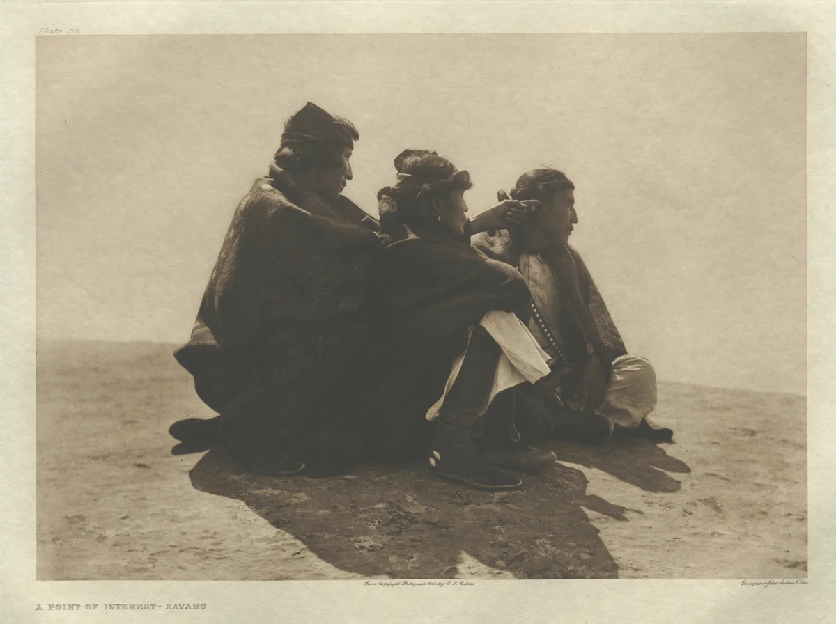 Portfolio I, Plate 36: A Point of Interest-Navaho by Edward Curtis, other, 1904