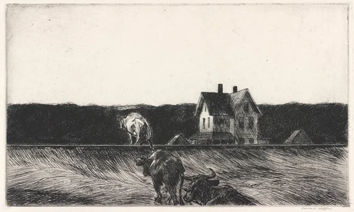 American Landscape by Edward Hopper, print, 1920