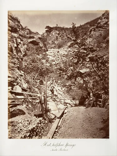 Hot Sulphur Springs, Santa Barbara by Carleton E. Watkins, photograph, 1876