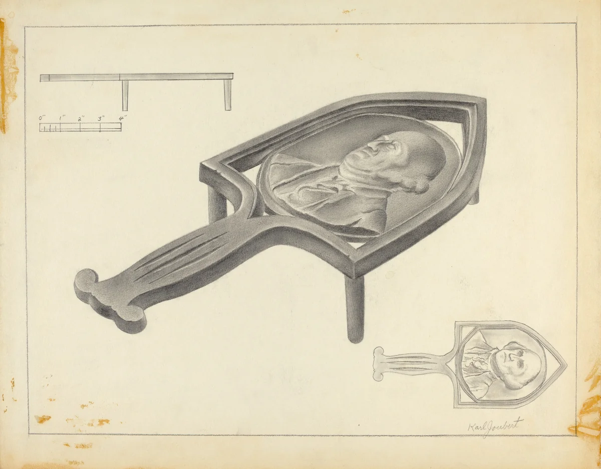 Flatiron Holder by Karl Joubert, index of american design, 1939