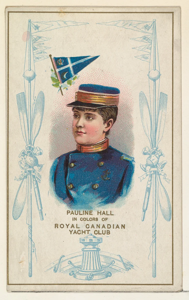 Pauline Hall in Colors of Royal Canadian Yacht Club, from the Yacht Colors of the World series (N140) issued by Duke Sons & Co. to promote Honest Long Cut Tobacco by W. Duke, Sons & Co., print, 1890