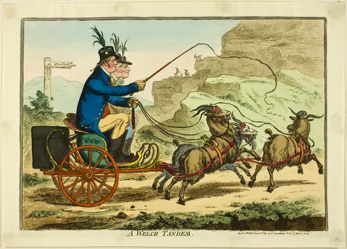 A Welch Tandem by James Gillray, print, 1801