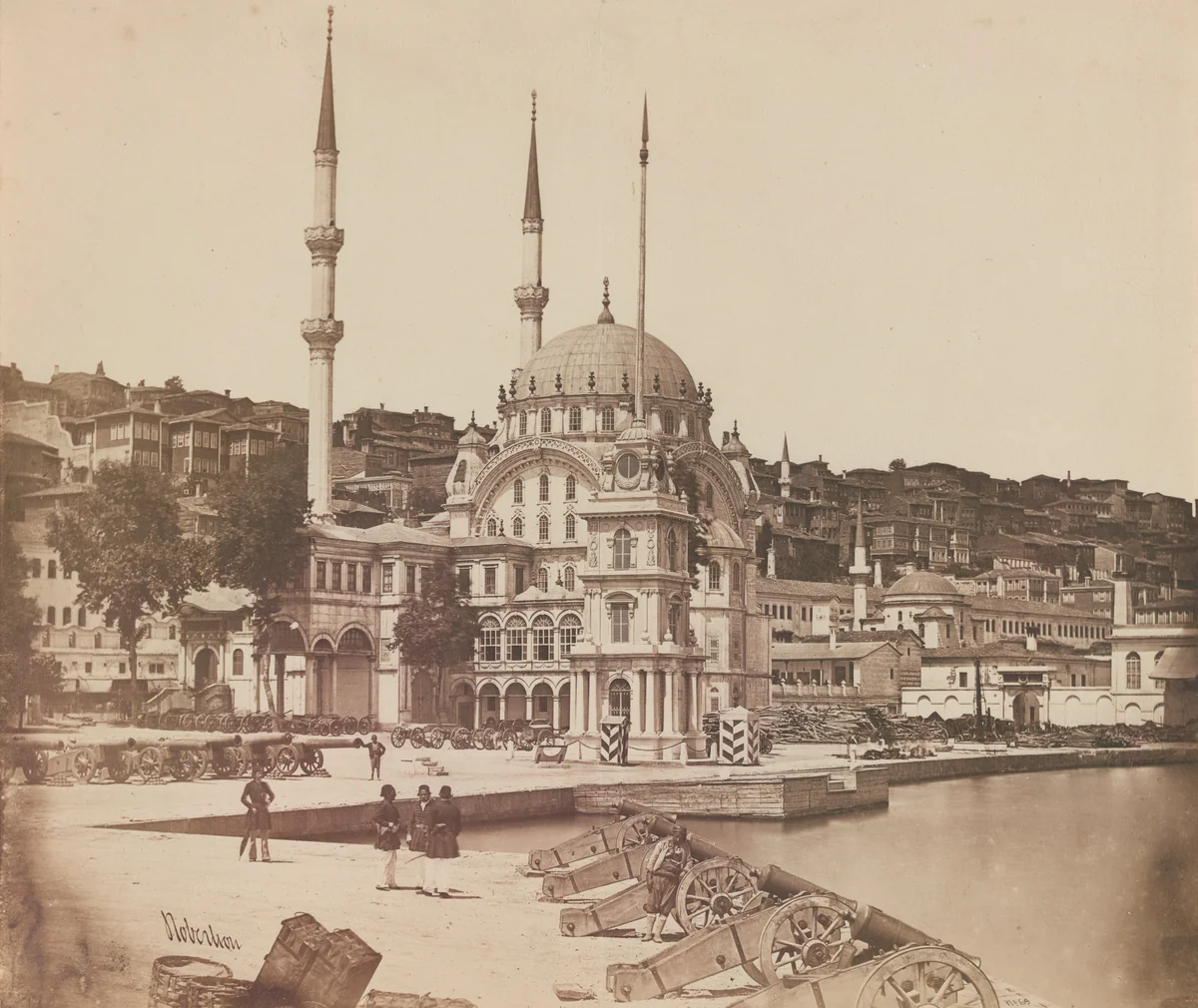 Arsenal and Mosque of Kiledeh Ali Pasha by James Robertson; Felice Beato; Antonio Beato, photograph, 1857
