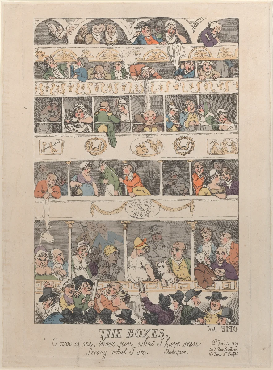 The Boxes by Thomas Rowlandson, print, 1809