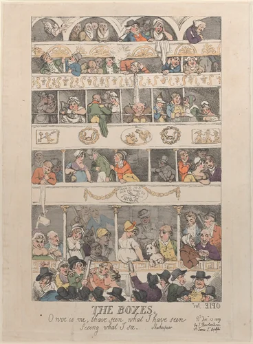 The Boxes by Thomas Rowlandson, print, 1809