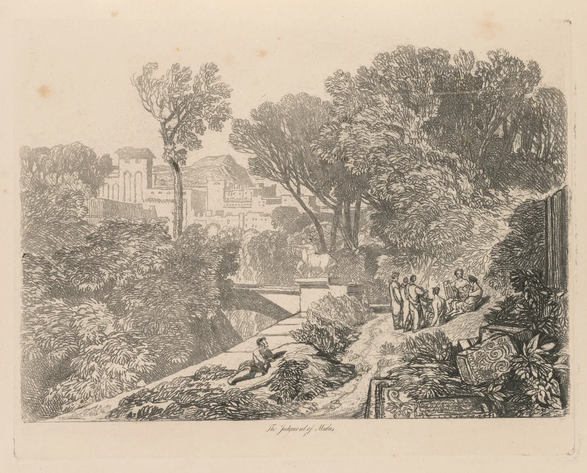 Liber Studiorum: Plate 6, The Judgment of Midas by John Sell Cotman, book, 1838
