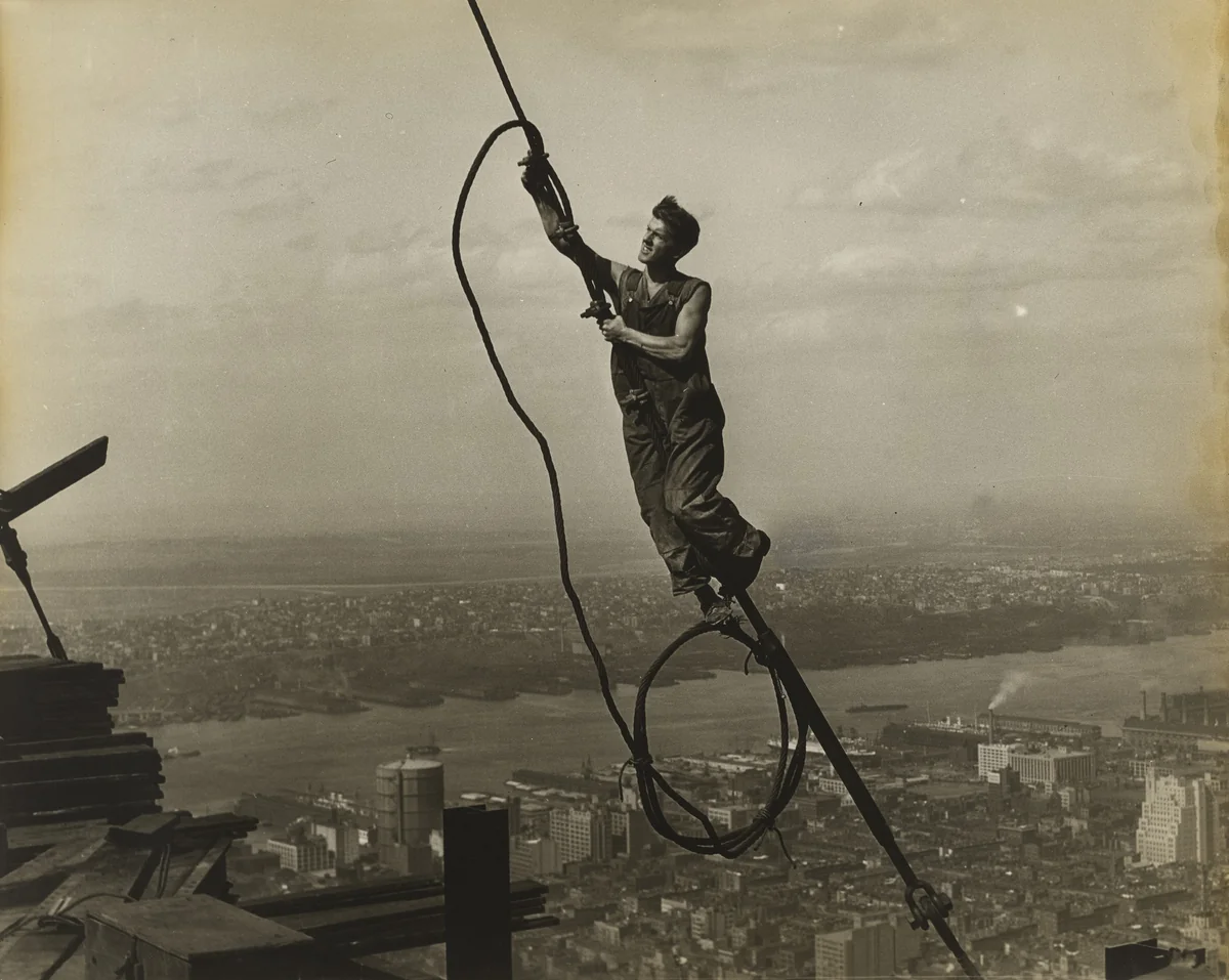 Workers on the Empire State Building by Lewis Wickes Hine, photograph, 1930