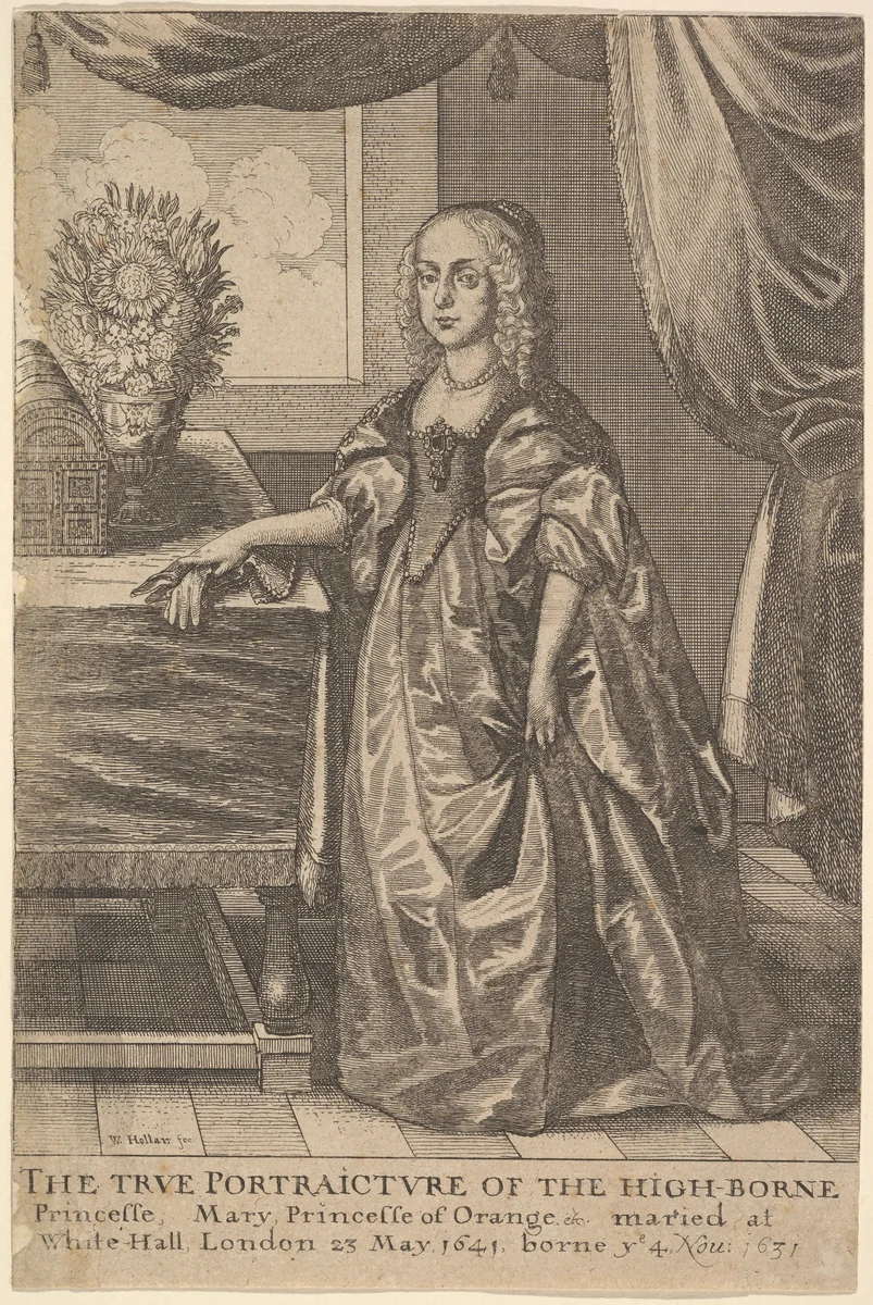 Mary, Princess of Orange by Wenceslaus Hollar, print, 1641