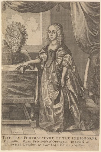 Mary, Princess of Orange by Wenceslaus Hollar, print, 1641