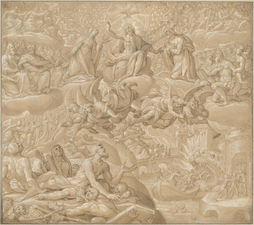 The Last Judgment by Giovanni Mauro della Rovere, drawing, 1613-1614