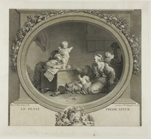 The Little Preacher by Nicolas Delaunay, print, 1759-1792