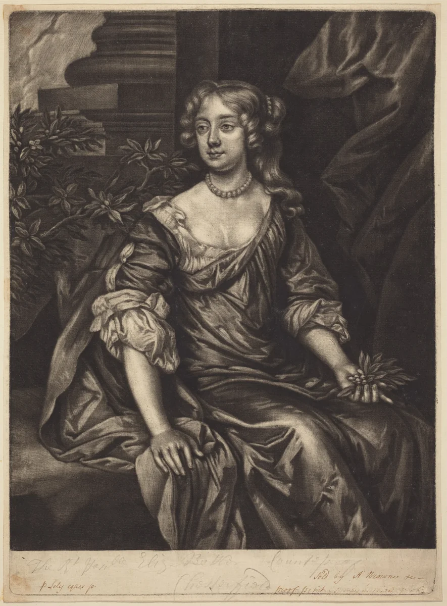 The Right Honorable Lady Elizabeth Butler, Countess of Chesterfield by Alexander Browne
Sir Peter Lely, print, 1650-1699