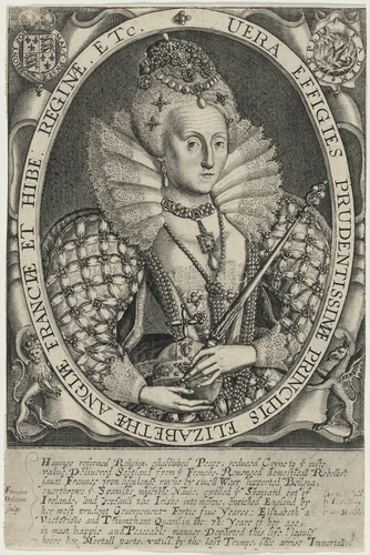 Elizabetha Anglia et Francae et Hibe. Reginae(Queen Elizabeth) by Francis Delaram, print, 1590-1627