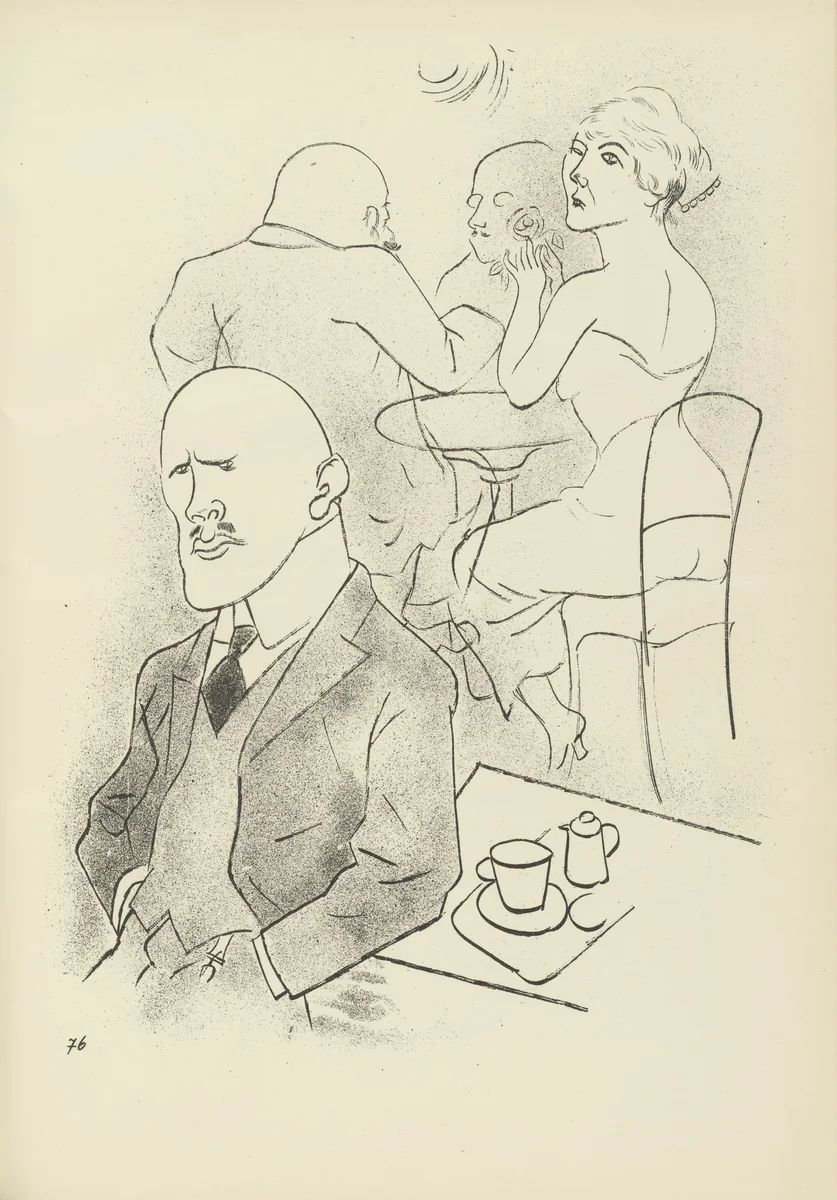 Krise (plate, folio 93) from Ecce Homo by George Grosz, illustrated book, 1922