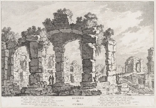 Ruines de Cumes by Quentin Pierre Chedel, print, 1720-1762