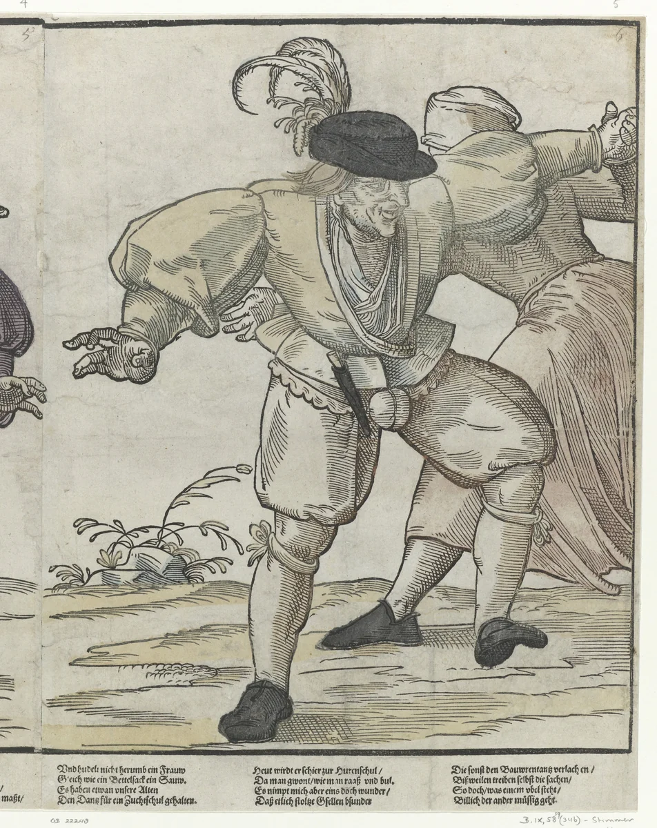 Vijfde paar by anonymous, print, 1590