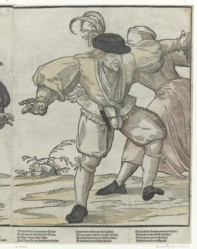 Vijfde paar by anonymous, print, 1590