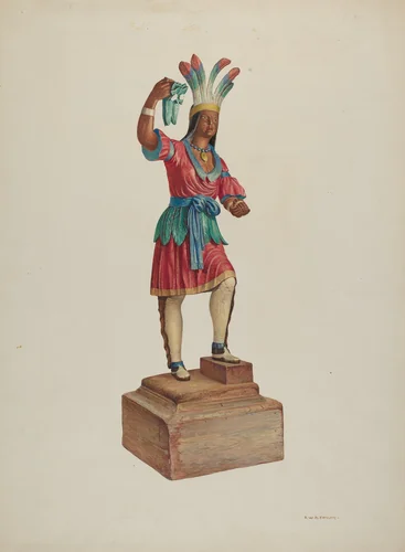 Cigar Store Indian by Robert W.R. Taylor, index of american design, 1939