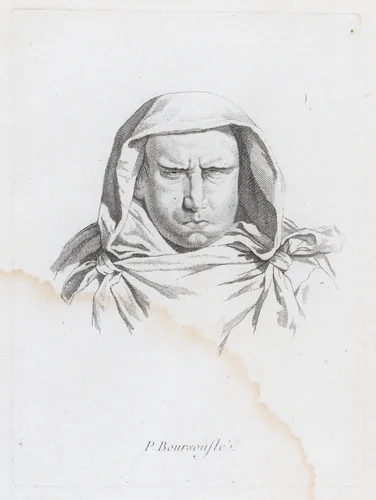 Portrait of P. Boursoufle by Guillaume Thiemet, print, 1740-1780